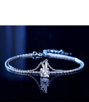 Moon Rabbit 1 carat Mossan Stone Bracelet