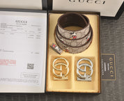 3-color luxury double G Mickey Mouse print belt