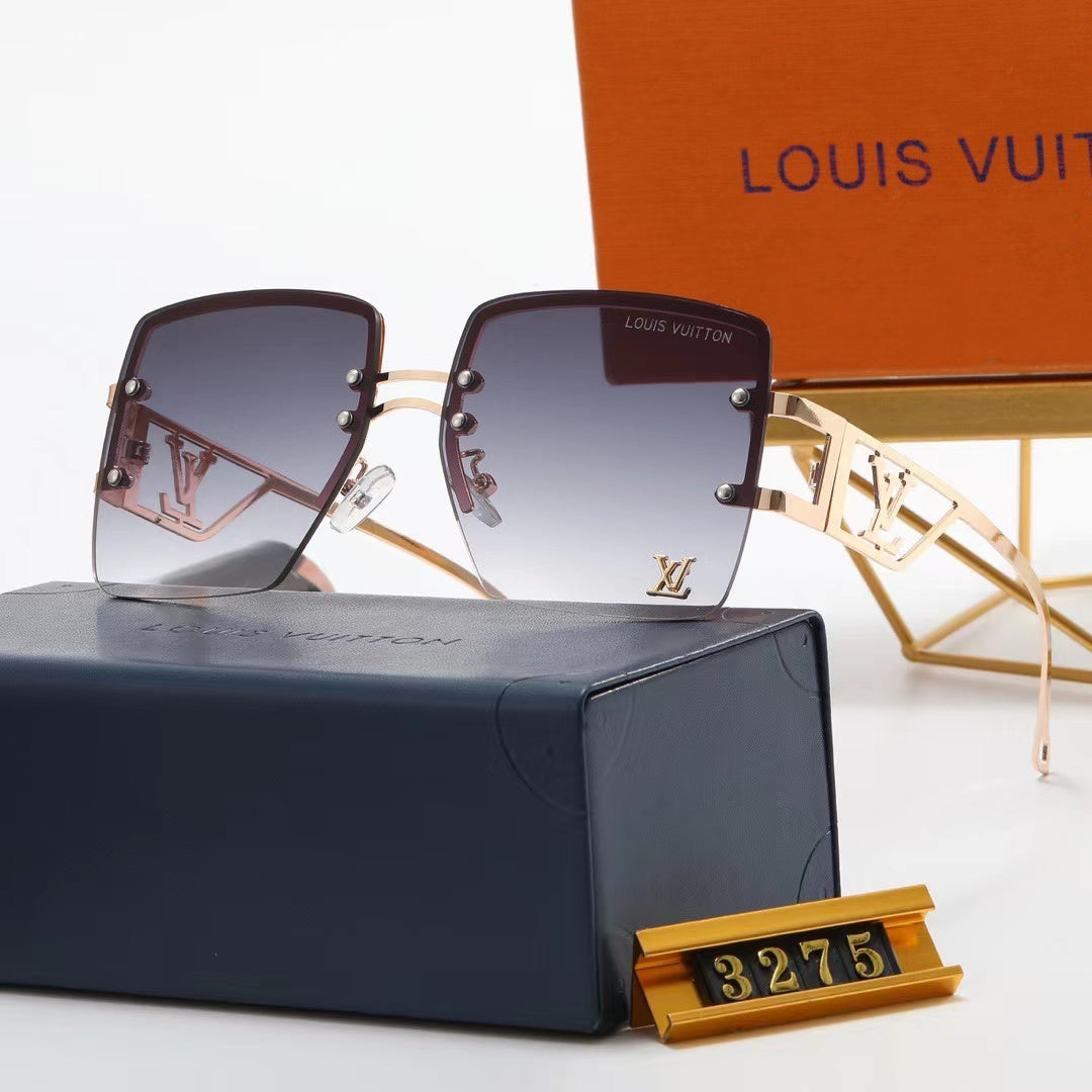 5-color fashionable four-leaf clover letter temple sunglasses