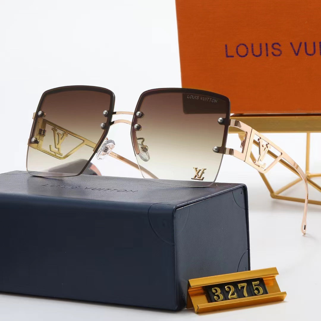 5-color fashionable four-leaf clover letter temple sunglasses