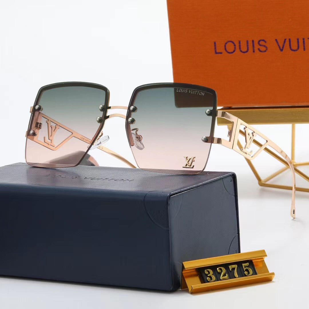 5-color fashionable four-leaf clover letter temple sunglasses