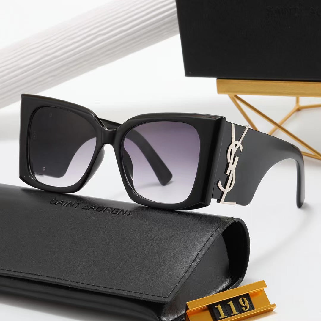 7-color stylish SY letter temple polarized sunglasses
