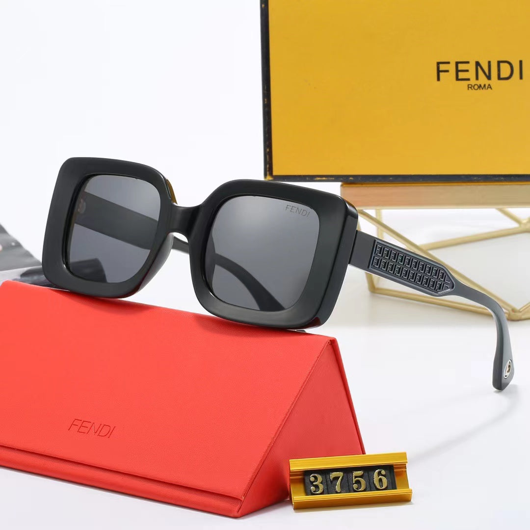 5-color fashionable FF letter temple polarized sunglasses
