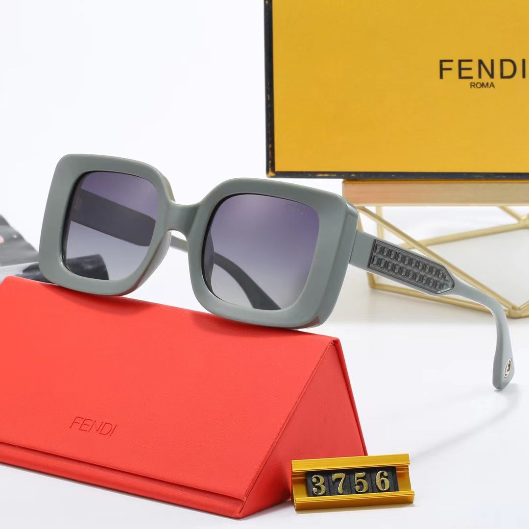 5-color fashionable FF letter temple polarized sunglasses
