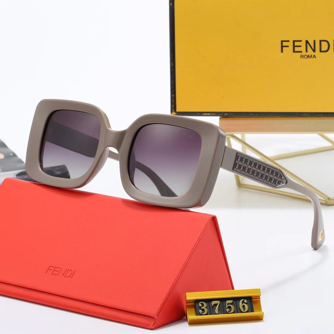 5-color fashionable FF letter temple polarized sunglasses