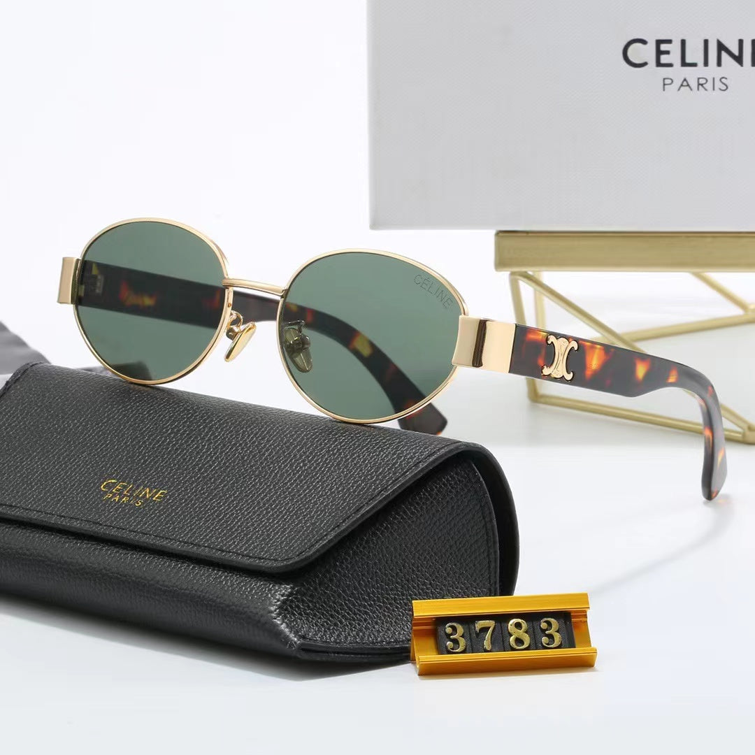 5-color fashionable CEL letter temple polarized sunglasses