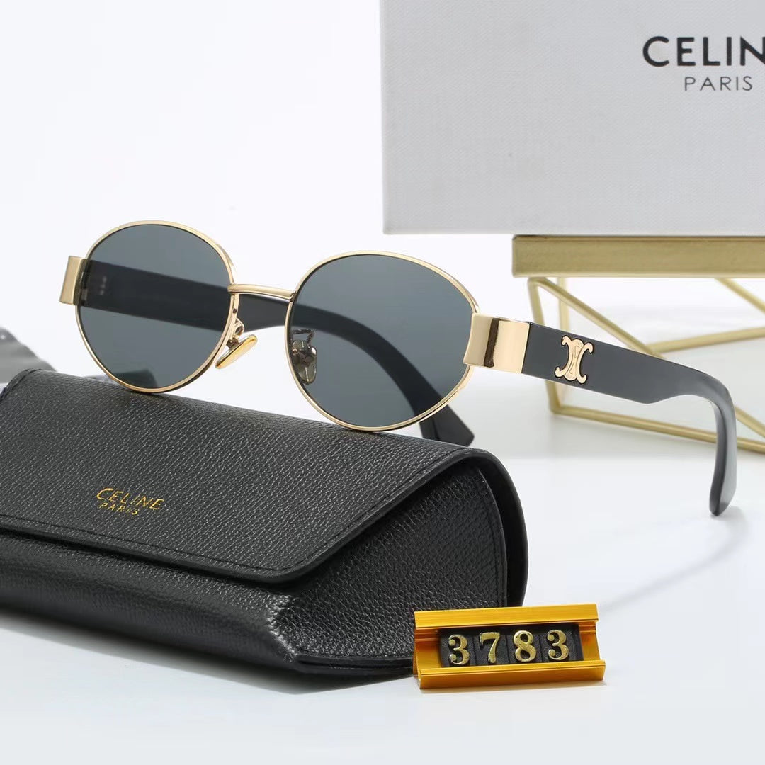 5-color fashionable CEL letter temple polarized sunglasses