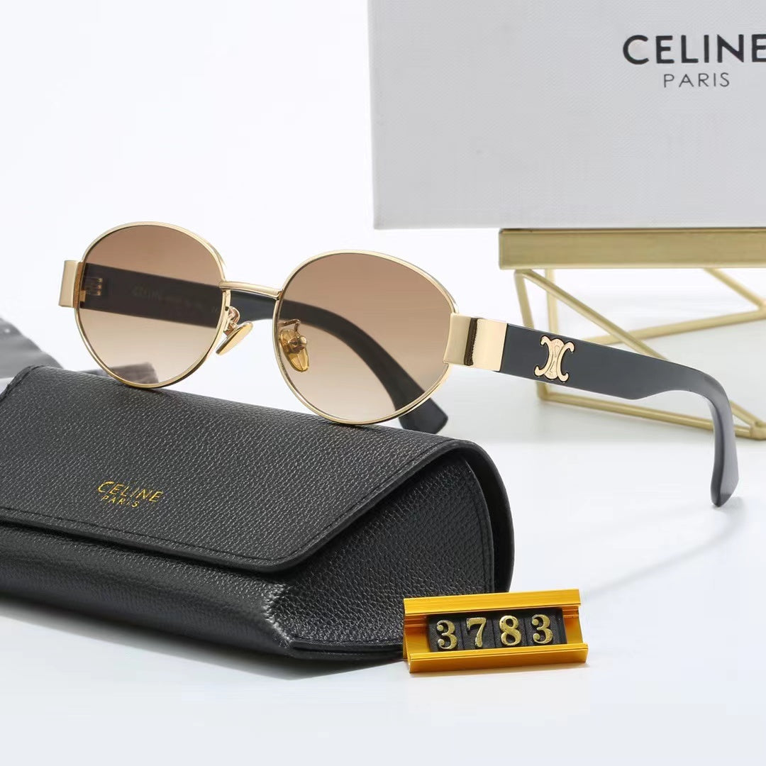 5-color fashionable CEL letter temple polarized sunglasses