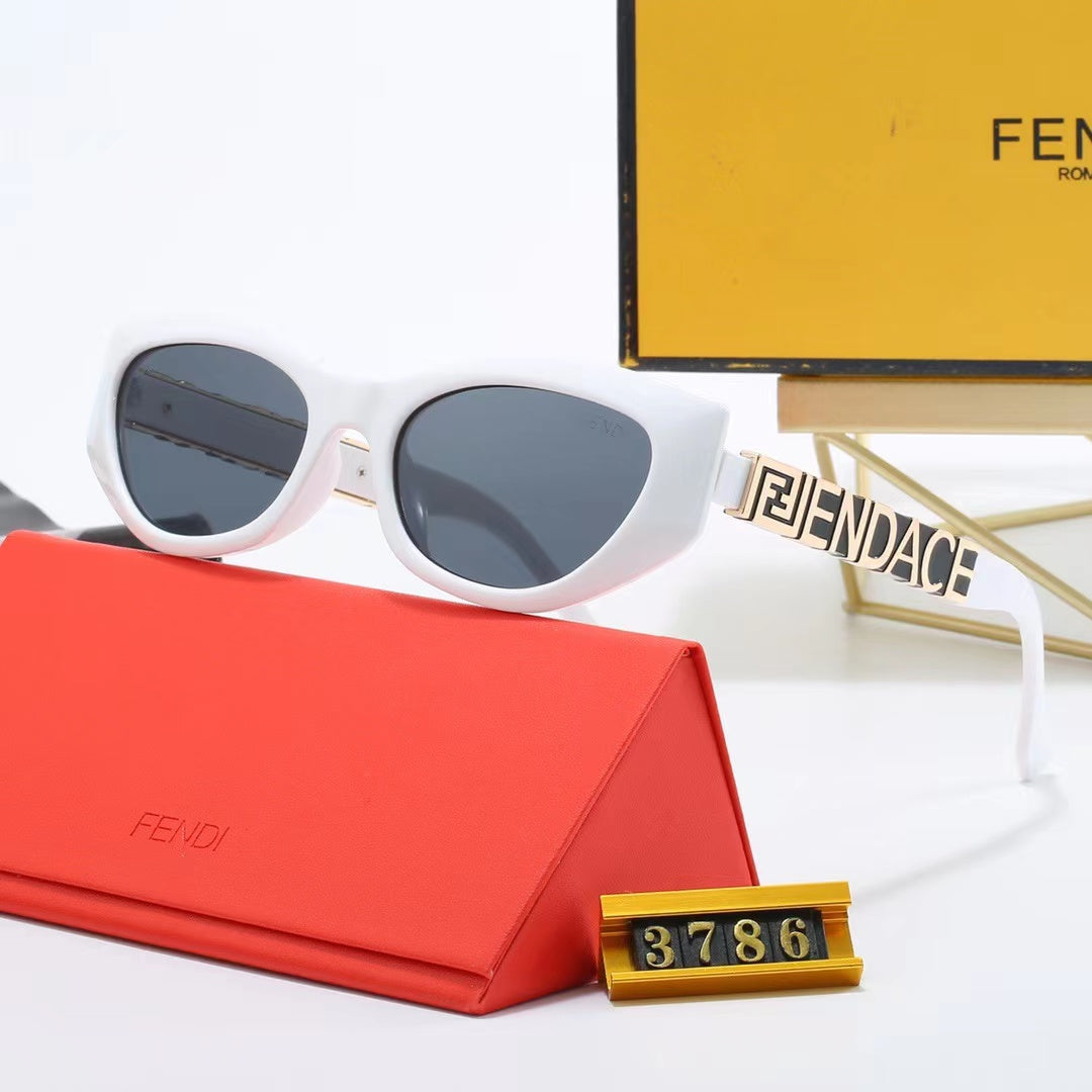 5-color fashionable FF letter temple polarized sunglasses