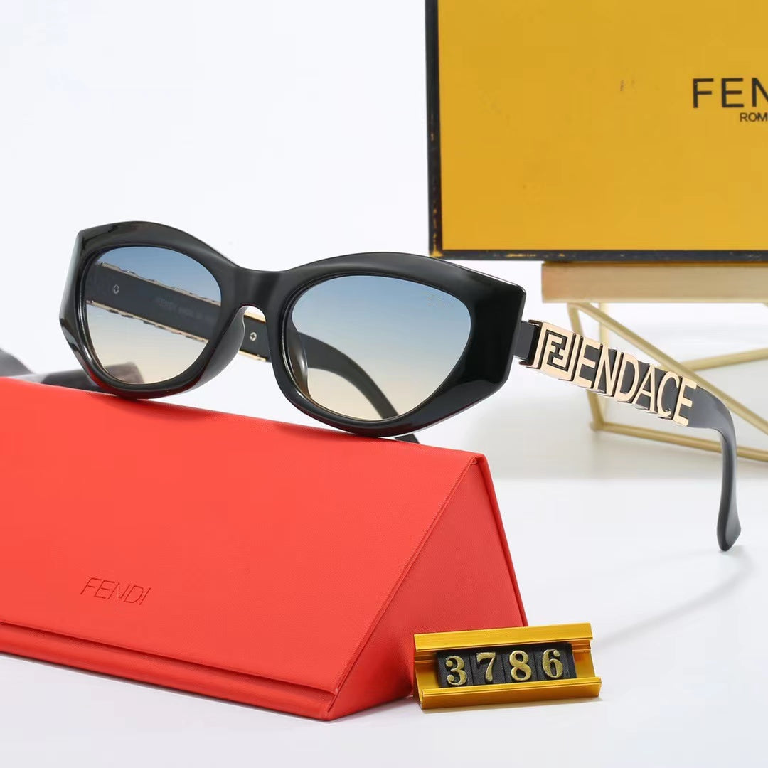 5-color fashionable FF letter temple polarized sunglasses