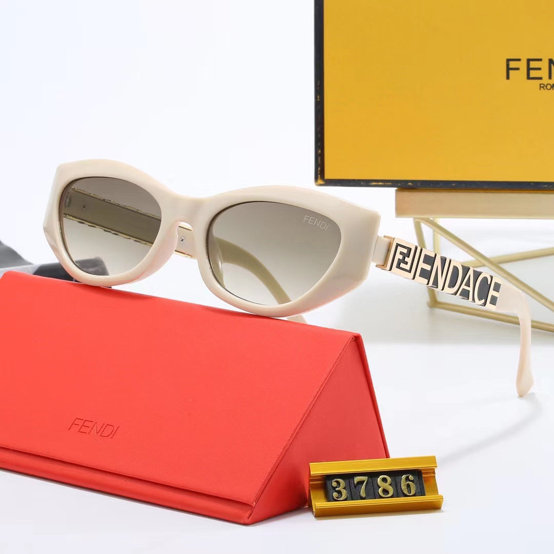 5-color fashionable FF letter temple polarized sunglasses