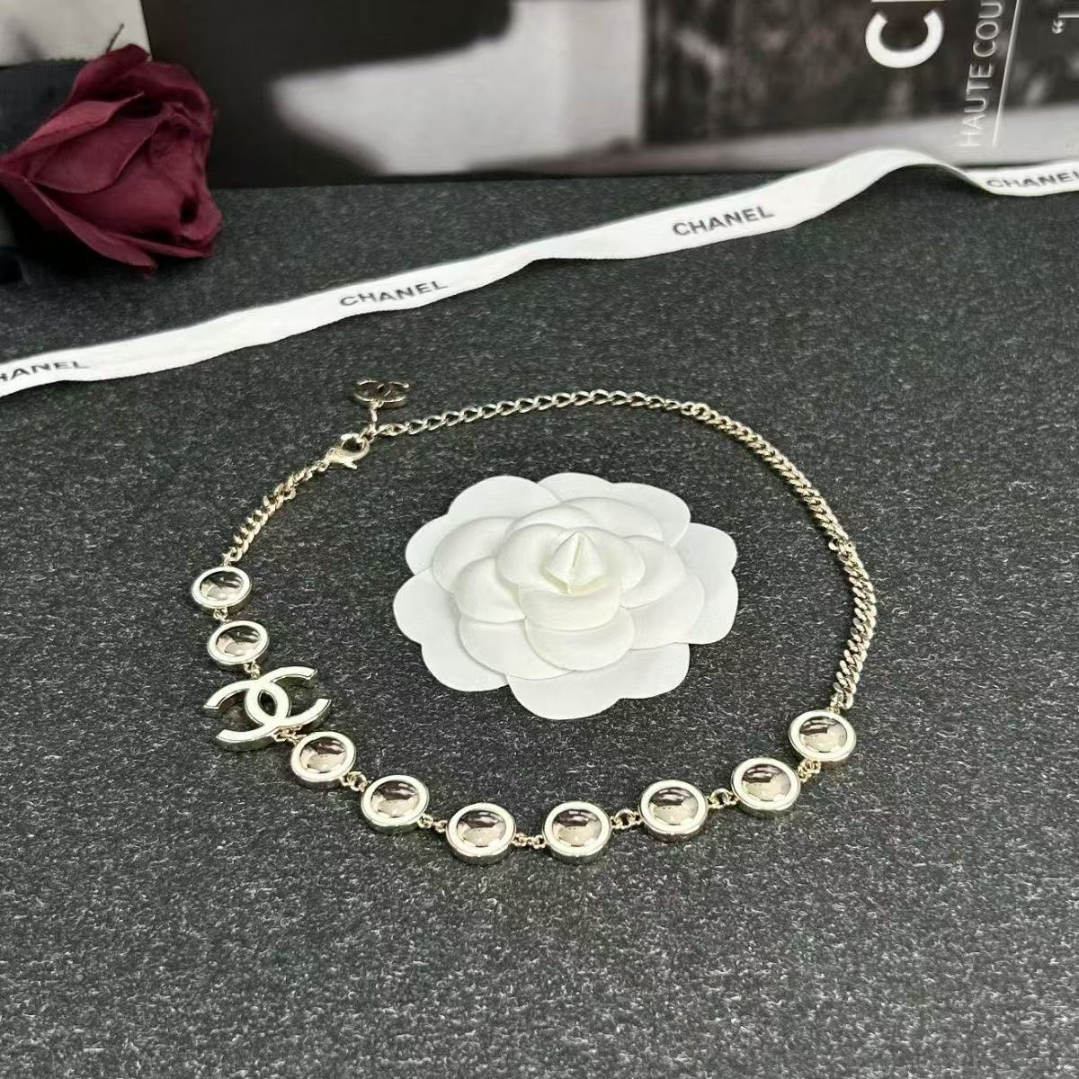 CC rhinestone necklace