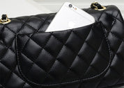 Mode Leder Ringer Lock Catch Single Shoulder Crossbody Bag Handtasche
