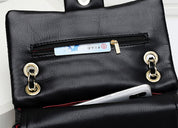 Mode Leder Ringer Lock Catch Single Shoulder Crossbody Bag Handtasche