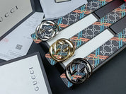 Luxuriöser Gürtel mit Doppel-G-Streifen in 3 Farben