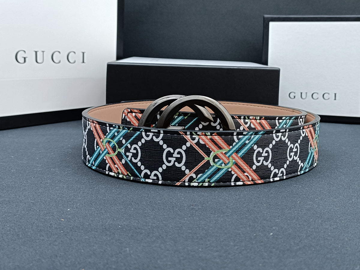 Luxuriöser Gürtel mit Doppel-G-Streifen in 3 Farben