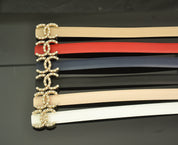 6 color luxury double C pearl rhinestone belt