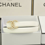 6 color luxury double C pearl rhinestone belt