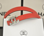 6 color luxury rhinestone pearl letter belt