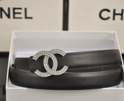 6 color luxury double C pearl rhinestone belt