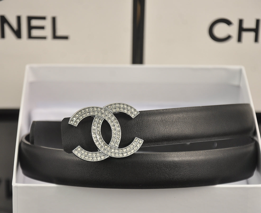 6 color luxury double C pearl rhinestone belt
