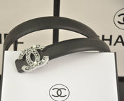 6 color luxury rhinestone pearl letter belt