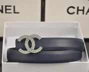 6 color luxury double C pearl rhinestone belt
