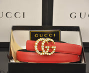 6 Farben Mode Doppel C Perle Strass Gürtel