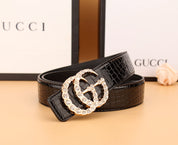 2 Styles Luxurious Double G Rhinestone Belt