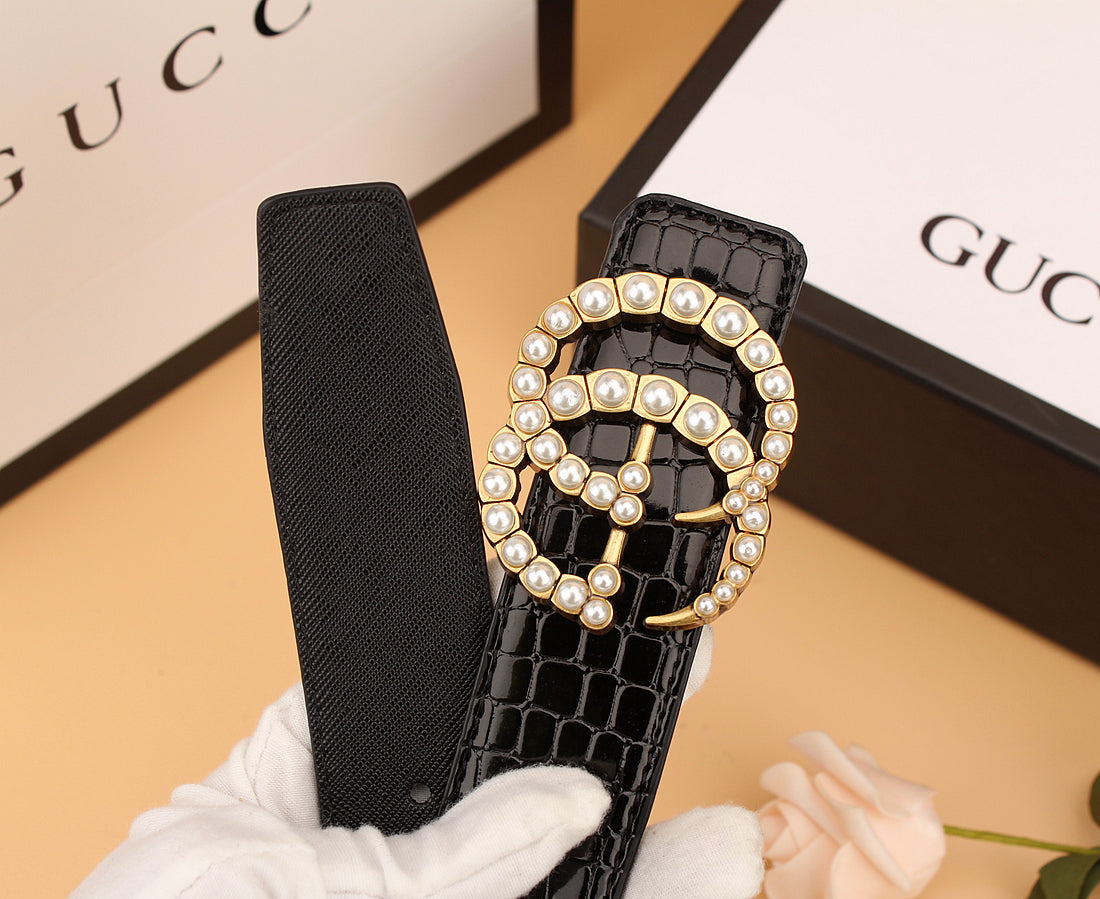 2 Modelle luxuriöser Doppel-G-Perlengürtel