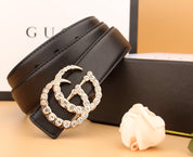 2 Styles Luxurious Double G Rhinestone Belt