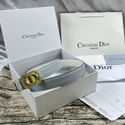 6 Farben Luxus Strass CD Litschi Muster doppelseitiger Gürtel